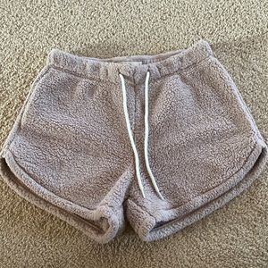 Fuzzy pajama shorts